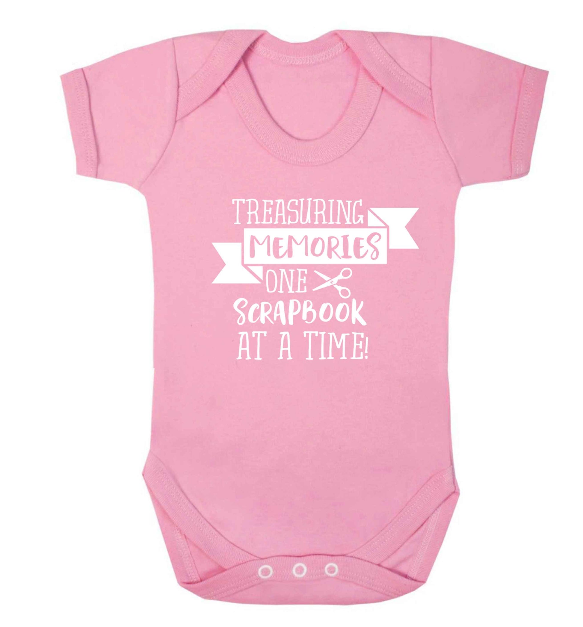 Treasuring memories one scrapbook at a time Baby Vest pale pink 18-24 months
