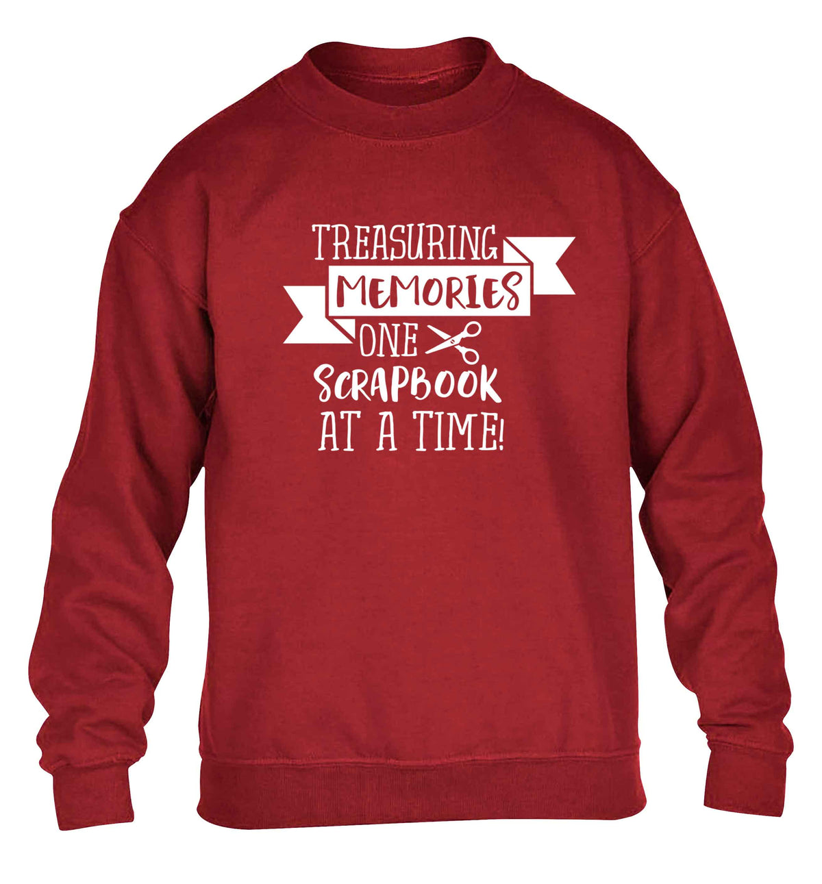 Treasuring memories one scrapbook at a time children's grey sweater 12-13 Years