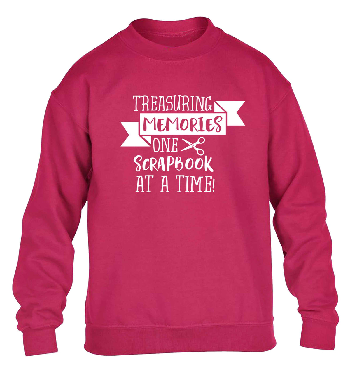 Treasuring memories one scrapbook at a time children's pink sweater 12-13 Years