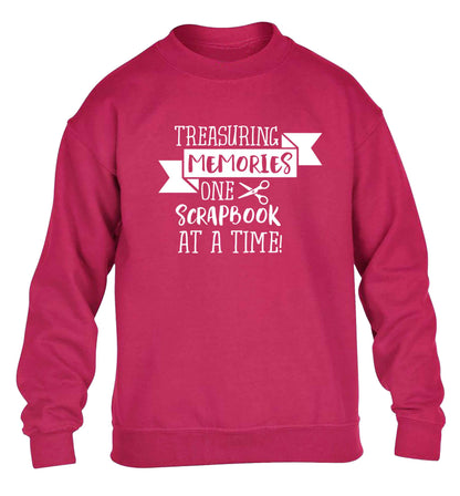 Treasuring memories one scrapbook at a time children's pink sweater 12-13 Years