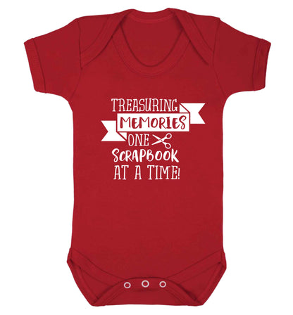 Treasuring memories one scrapbook at a time Baby Vest red 18-24 months