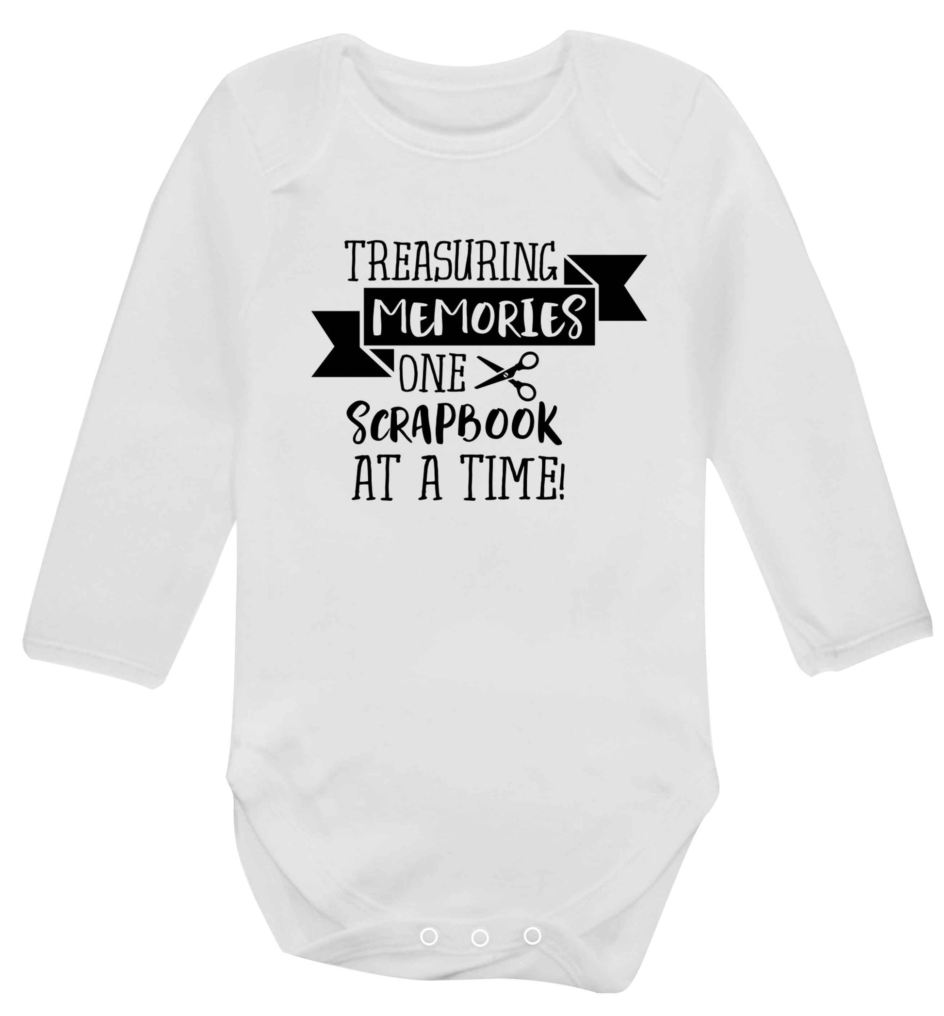 Treasuring memories one scrapbook at a time Baby Vest long sleeved white 6-12 months