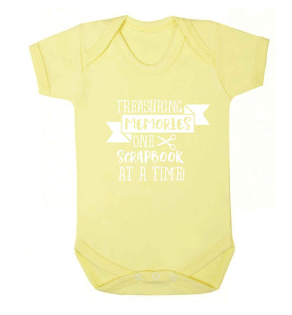 Treasuring memories one scrapbook at a time Baby Vest pale yellow 18-24 months