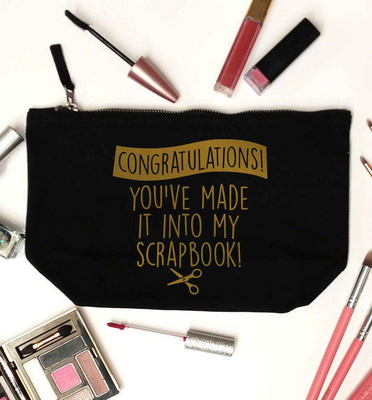 Congratulations you've made it into my scrapbook! black makeup bag