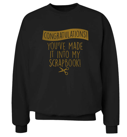 Congratulations you've made it into my scrapbook! Adult's unisex black Sweater 2XL