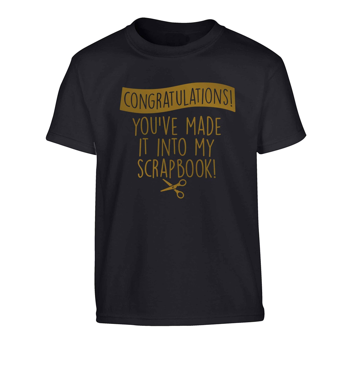 Congratulations you've made it into my scrapbook! Children's black Tshirt 12-13 Years