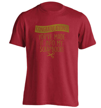 Congratulations you've made it into my scrapbook! adults unisex red Tshirt 2XL