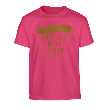 Congratulations you've made it into my scrapbook! Children's pink Tshirt 12-13 Years