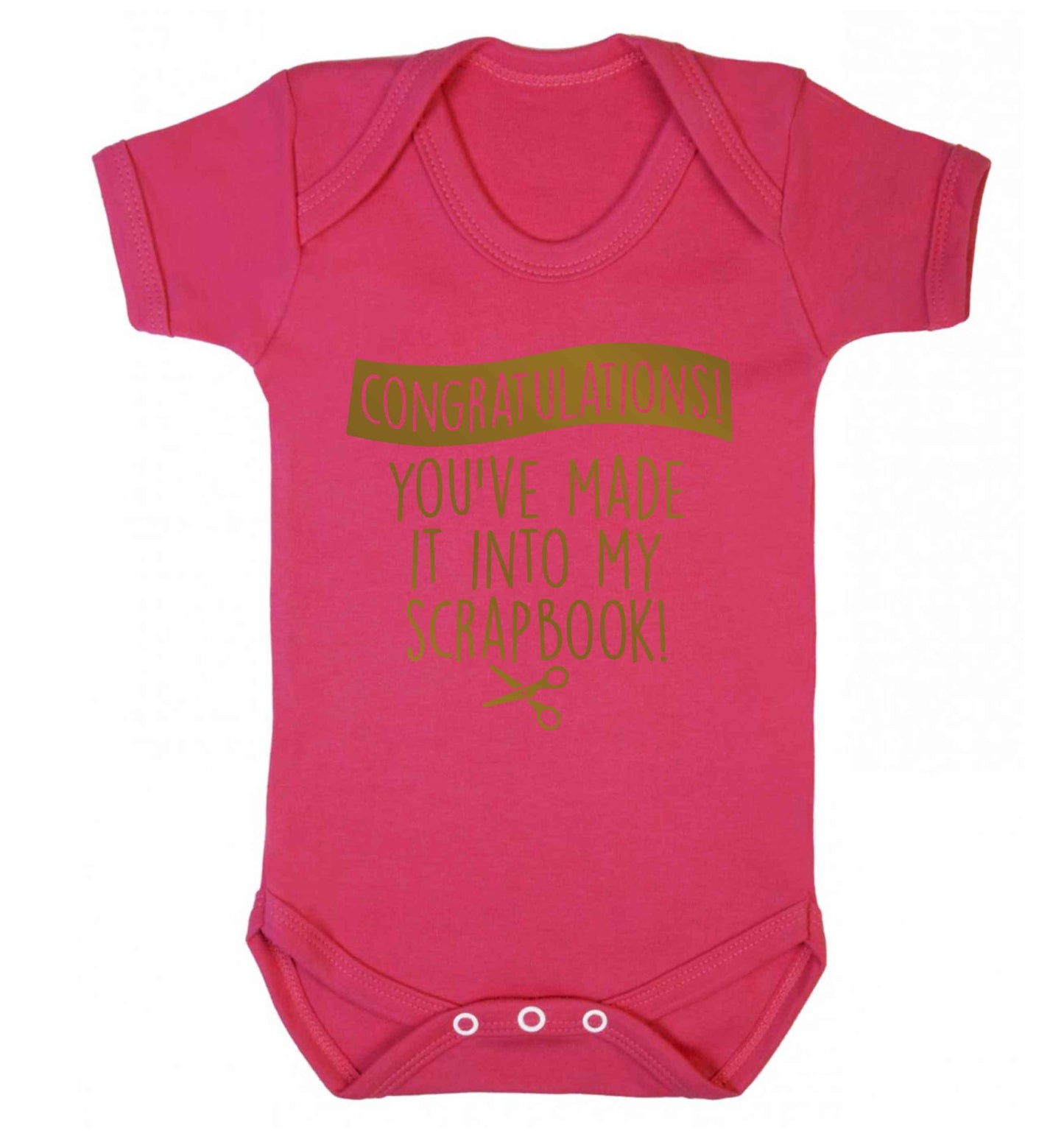 Congratulations you've made it into my scrapbook! Baby Vest dark pink 18-24 months