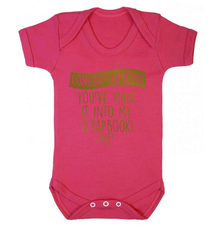 Congratulations you've made it into my scrapbook! Baby Vest dark pink 18-24 months
