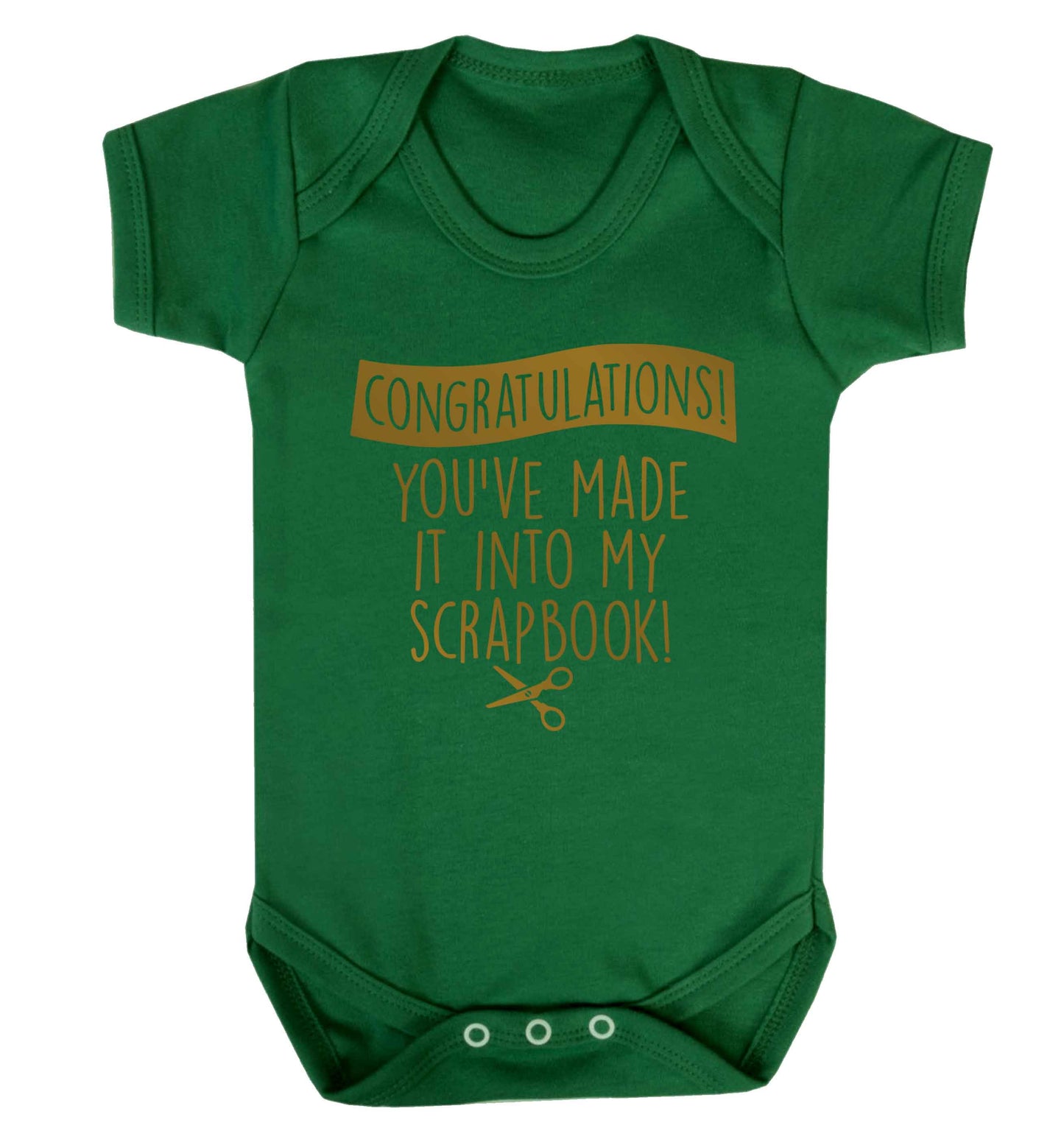 Congratulations you've made it into my scrapbook! Baby Vest green 18-24 months