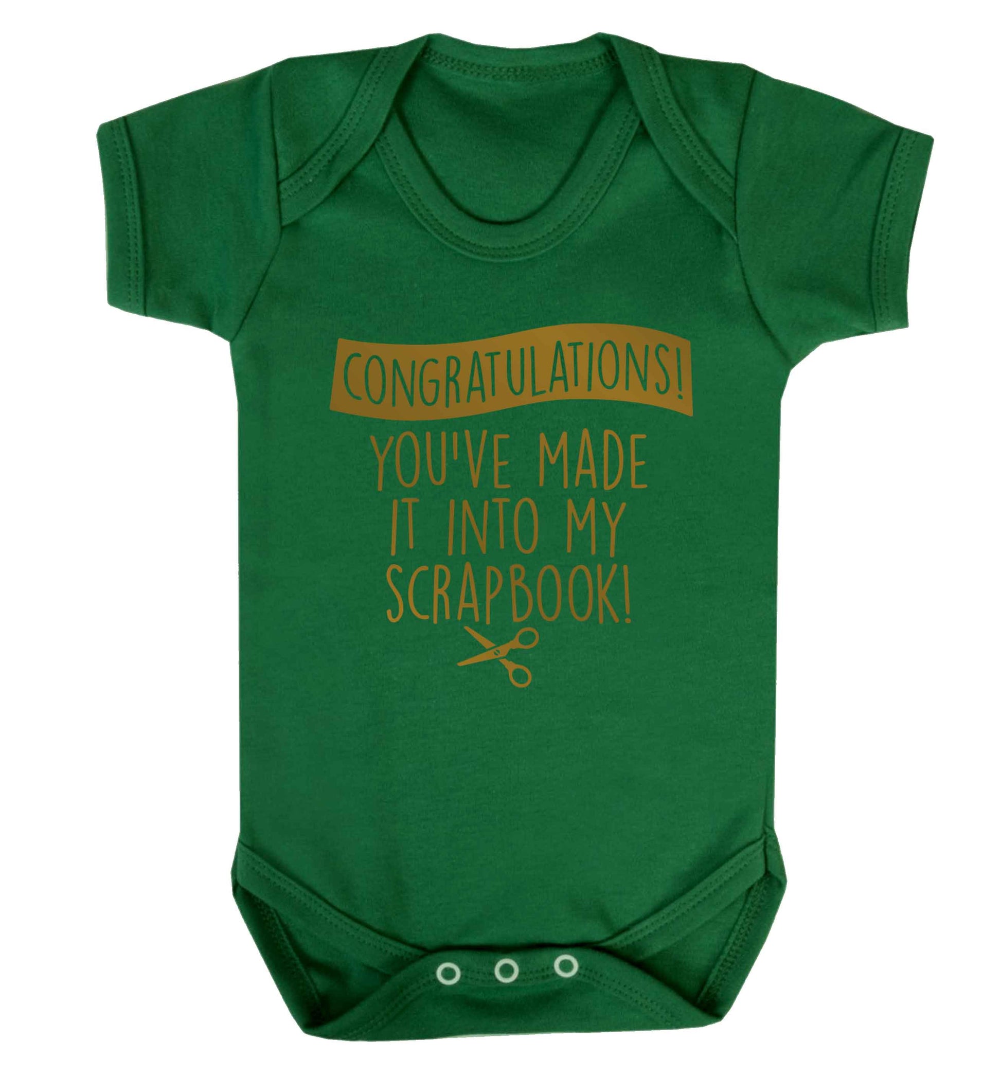 Congratulations you've made it into my scrapbook! Baby Vest green 18-24 months