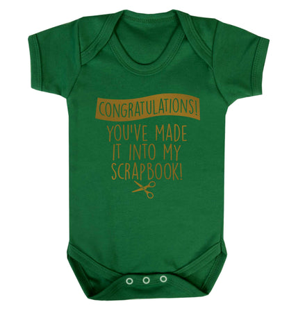 Congratulations you've made it into my scrapbook! Baby Vest green 18-24 months