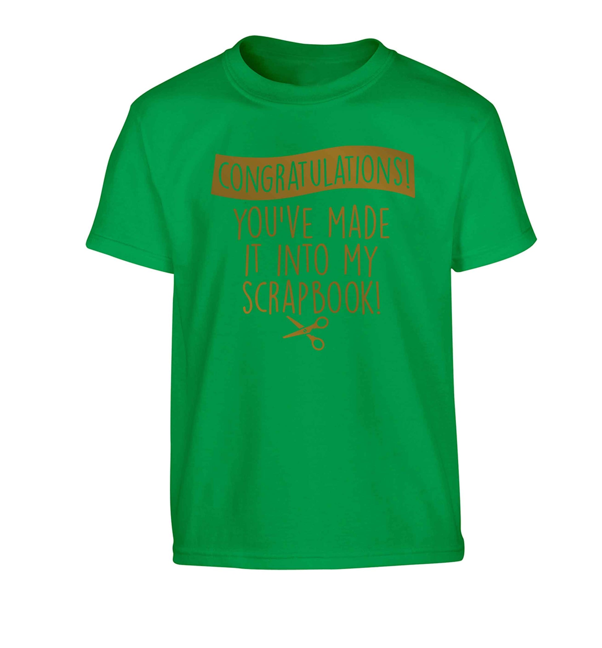 Congratulations you've made it into my scrapbook! Children's green Tshirt 12-13 Years