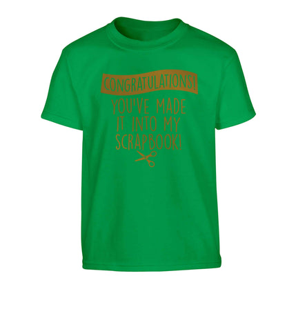 Congratulations you've made it into my scrapbook! Children's green Tshirt 12-13 Years