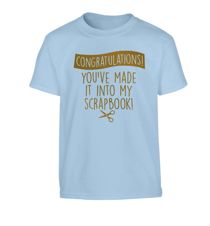 Congratulations you've made it into my scrapbook! Children's light blue Tshirt 12-13 Years