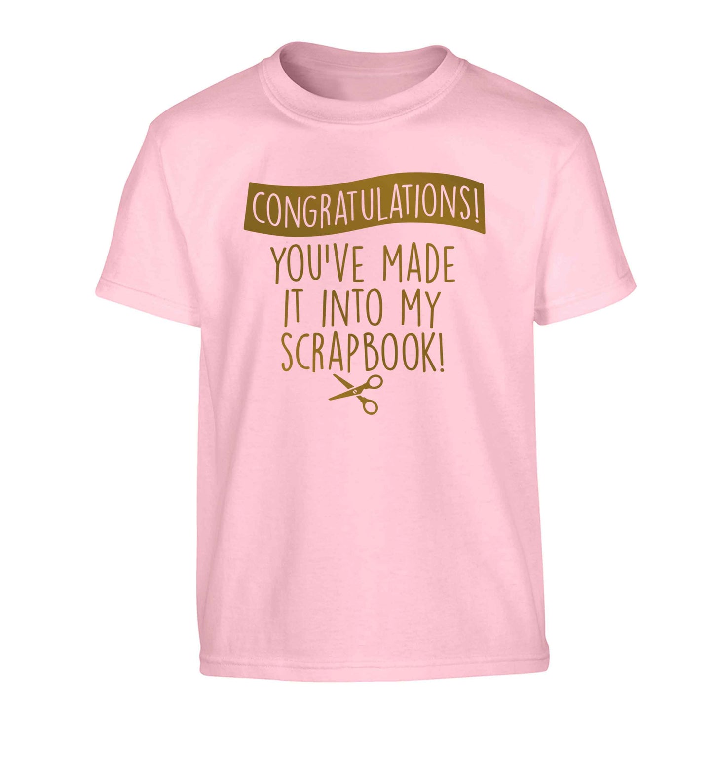 Congratulations you've made it into my scrapbook! Children's light pink Tshirt 12-13 Years