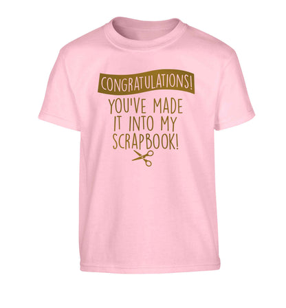 Congratulations you've made it into my scrapbook! Children's light pink Tshirt 12-13 Years
