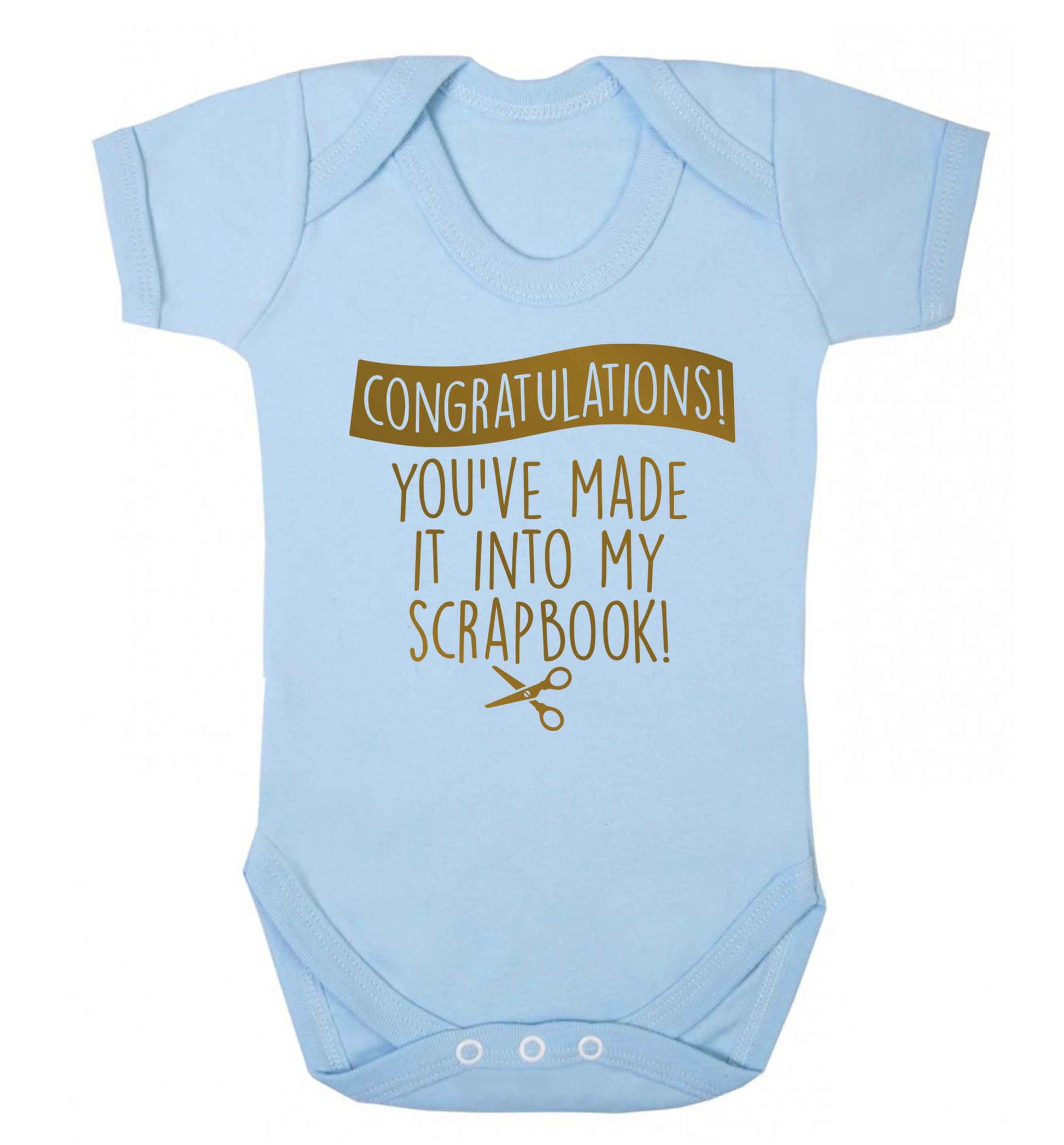 Congratulations you've made it into my scrapbook! Baby Vest pale blue 18-24 months