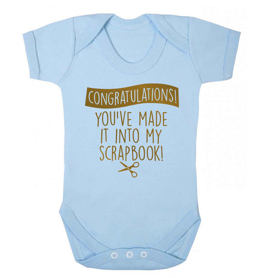 Congratulations you've made it into my scrapbook! Baby Vest pale blue 18-24 months