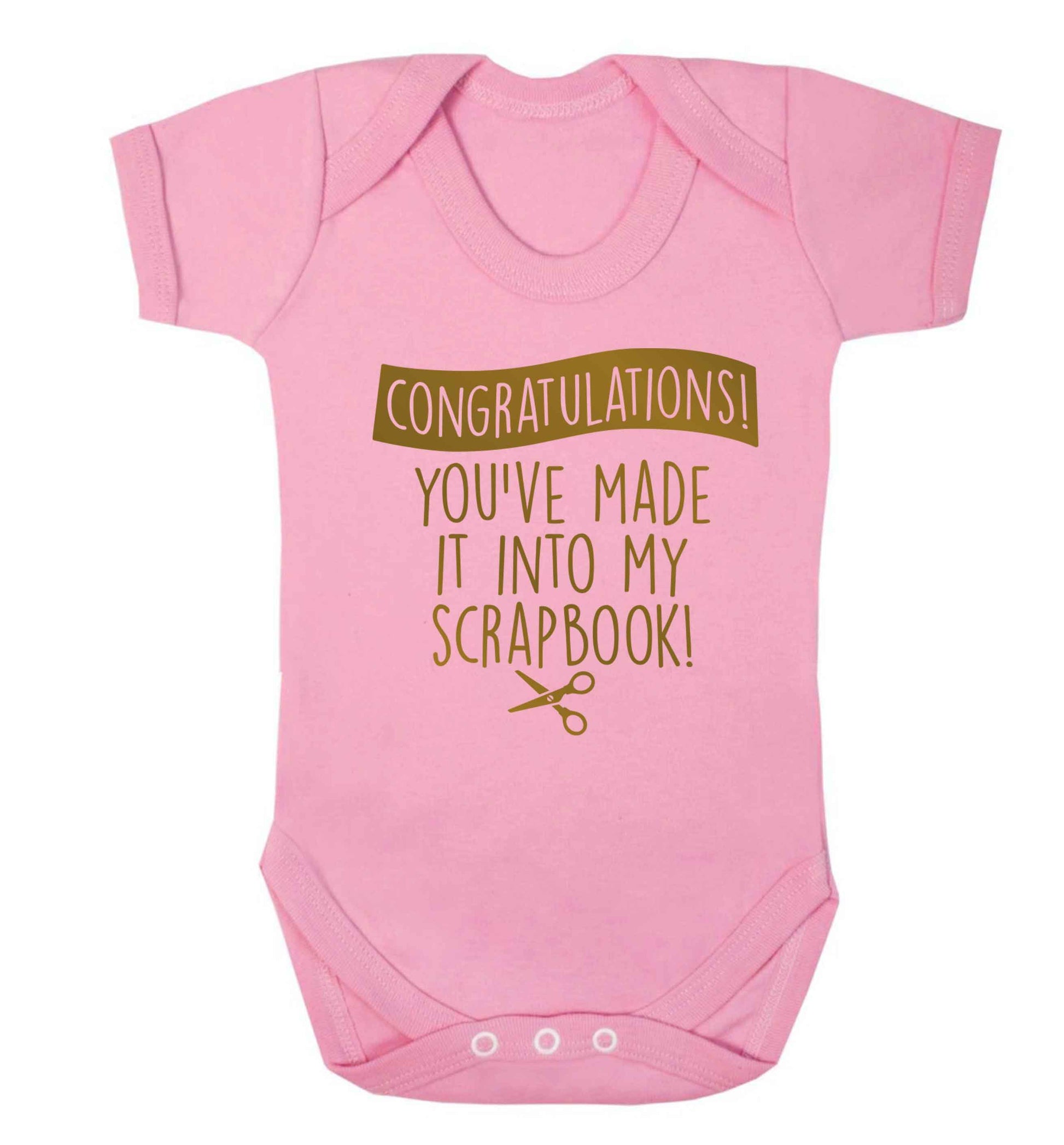 Congratulations you've made it into my scrapbook! Baby Vest pale pink 18-24 months