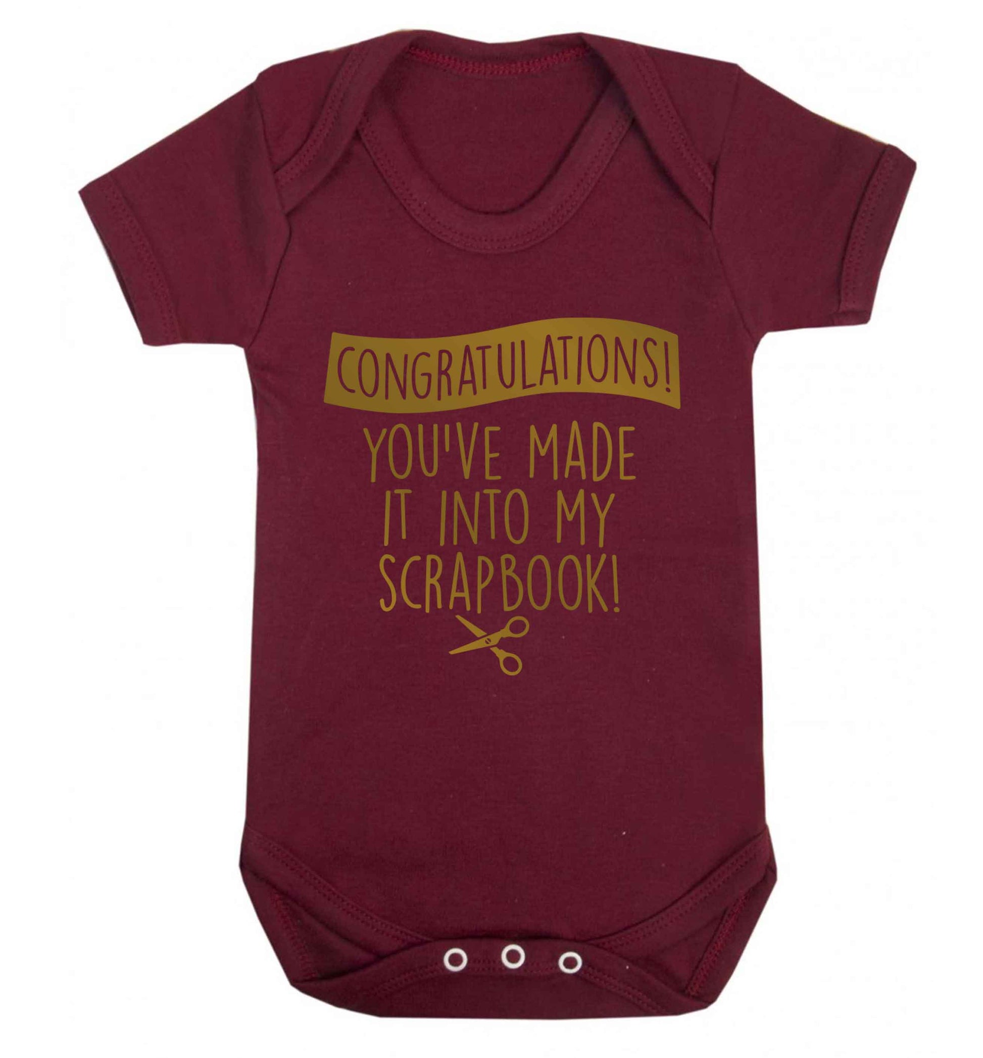 Congratulations you've made it into my scrapbook! Baby Vest maroon 18-24 months