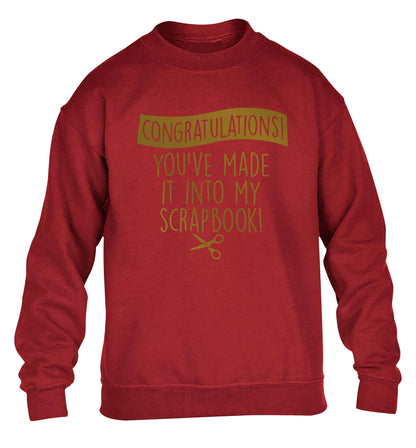 Congratulations you've made it into my scrapbook! children's grey sweater 12-13 Years