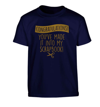 Congratulations you've made it into my scrapbook! Children's navy Tshirt 12-13 Years
