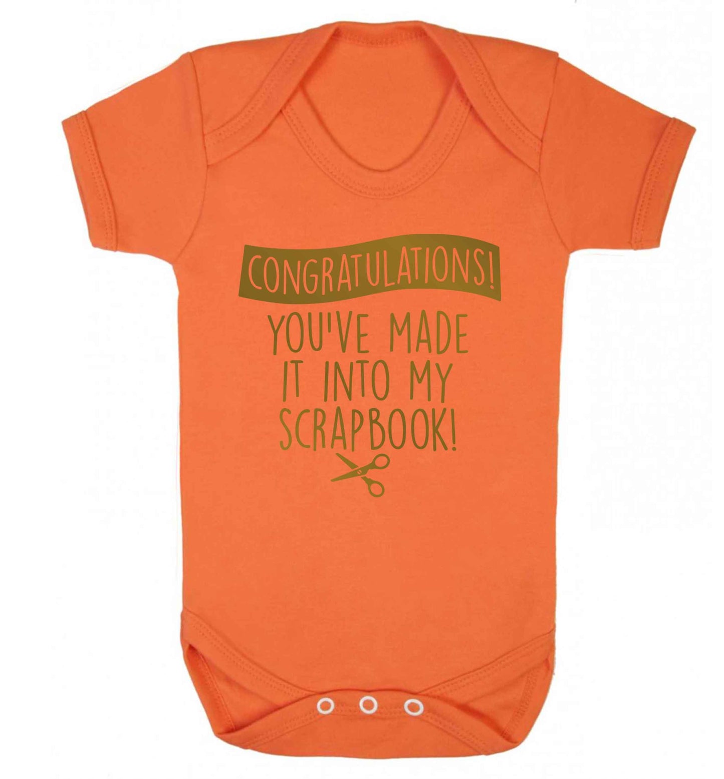 Congratulations you've made it into my scrapbook! Baby Vest orange 18-24 months