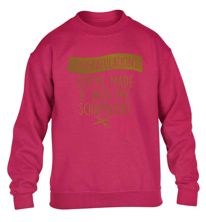 Congratulations you've made it into my scrapbook! children's pink sweater 12-13 Years