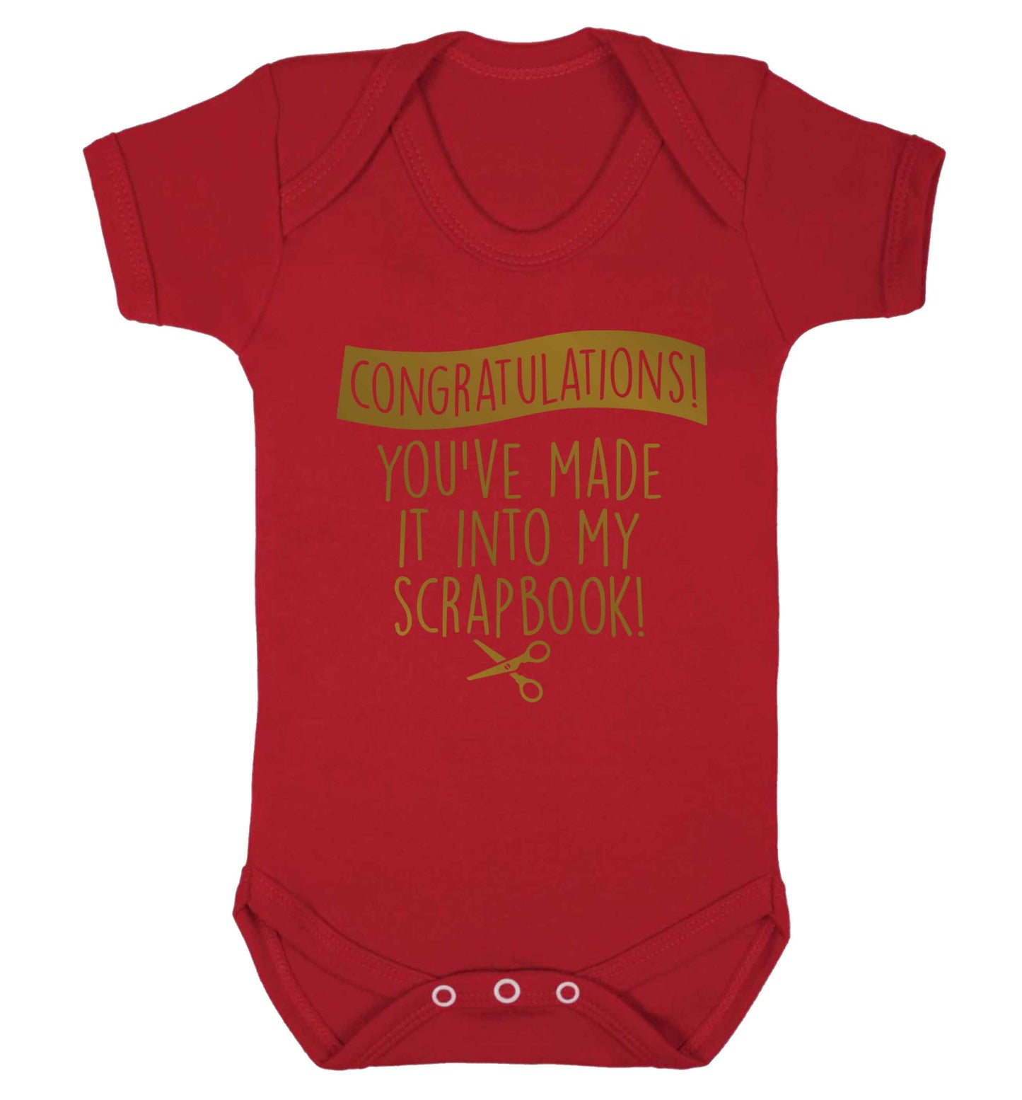 Congratulations you've made it into my scrapbook! Baby Vest red 18-24 months