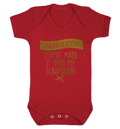 Congratulations you've made it into my scrapbook! Baby Vest red 18-24 months