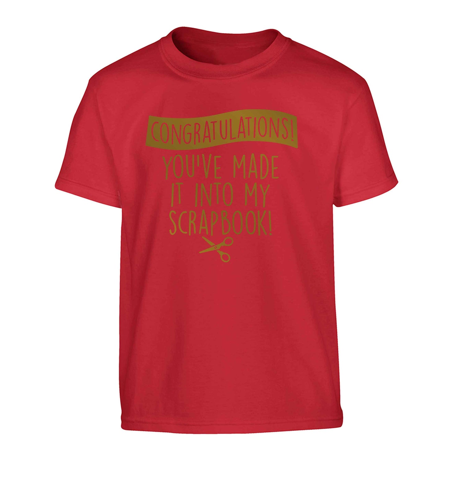 Congratulations you've made it into my scrapbook! Children's red Tshirt 12-13 Years