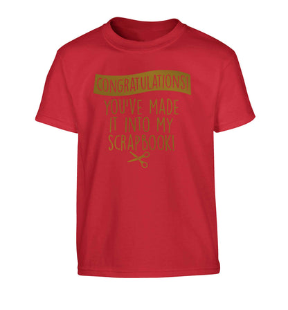 Congratulations you've made it into my scrapbook! Children's red Tshirt 12-13 Years