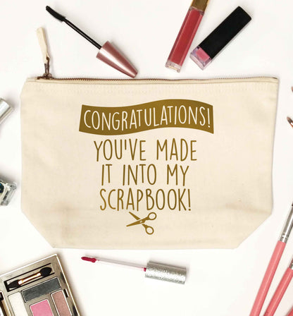 Congratulations you've made it into my scrapbook! natural makeup bag