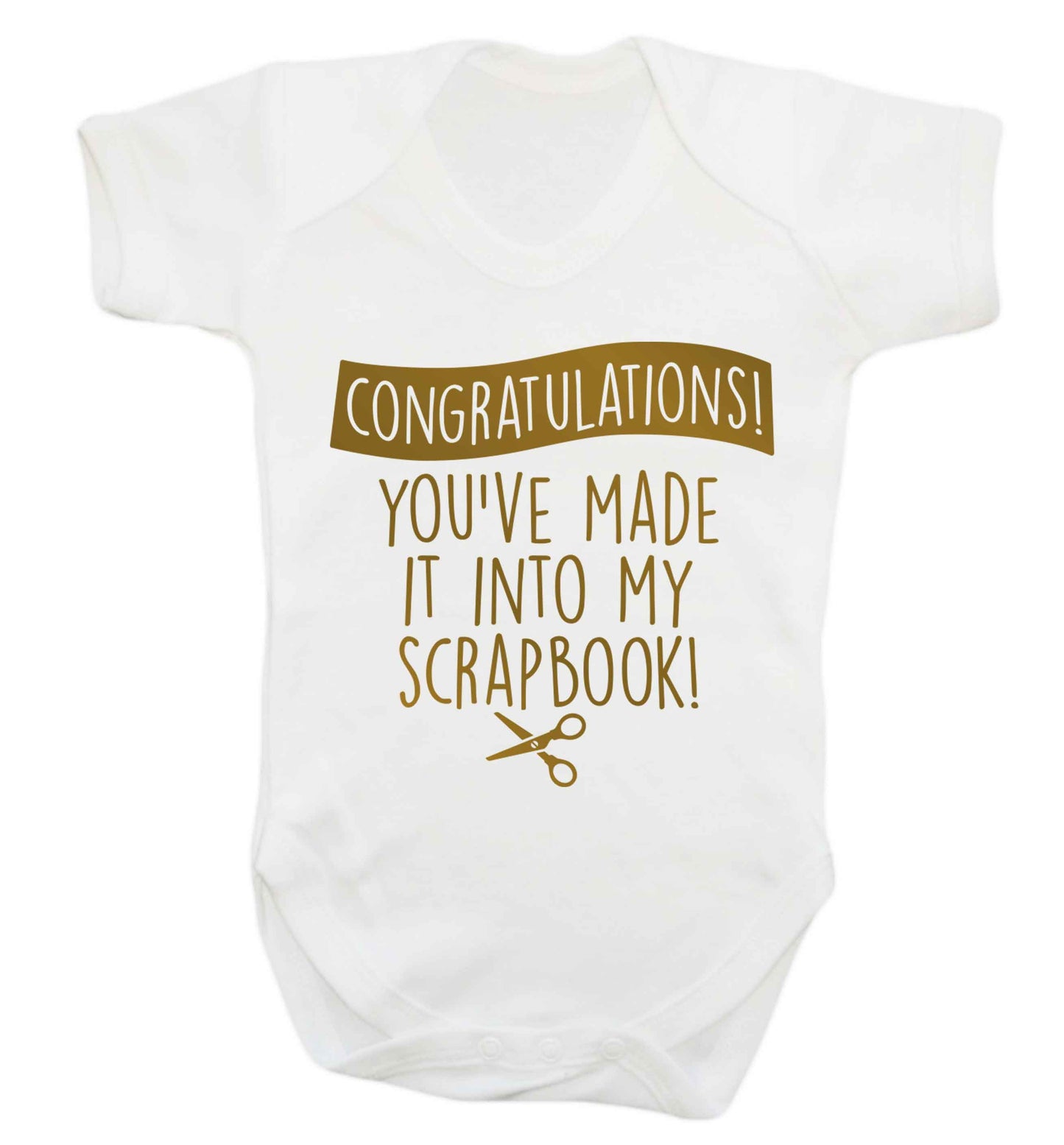 Congratulations you've made it into my scrapbook! Baby Vest white 18-24 months