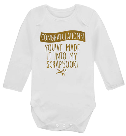 Congratulations you've made it into my scrapbook! Baby Vest long sleeved white 6-12 months