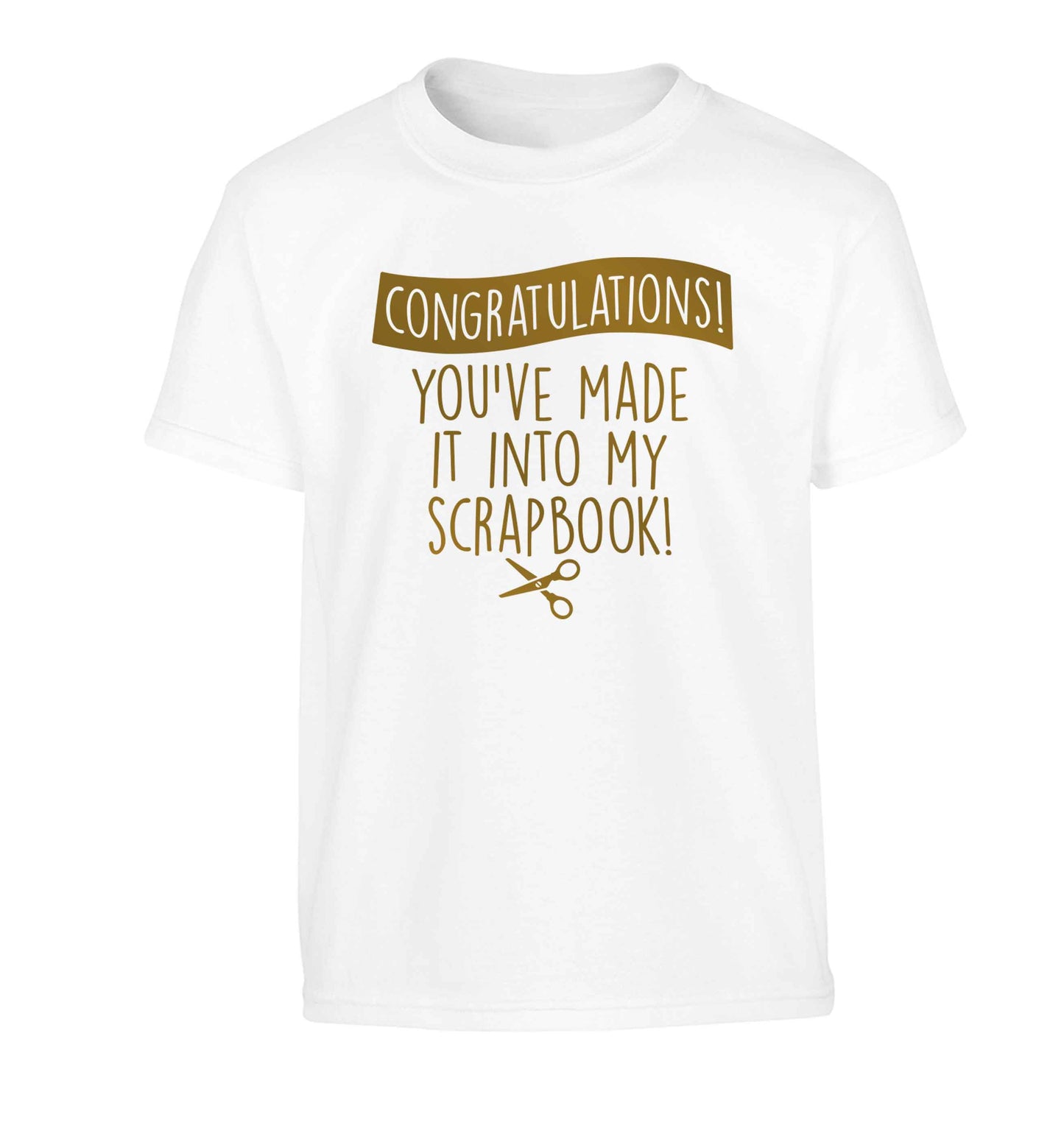 Congratulations you've made it into my scrapbook! Children's white Tshirt 12-13 Years