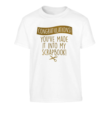 Congratulations you've made it into my scrapbook! Children's white Tshirt 12-13 Years