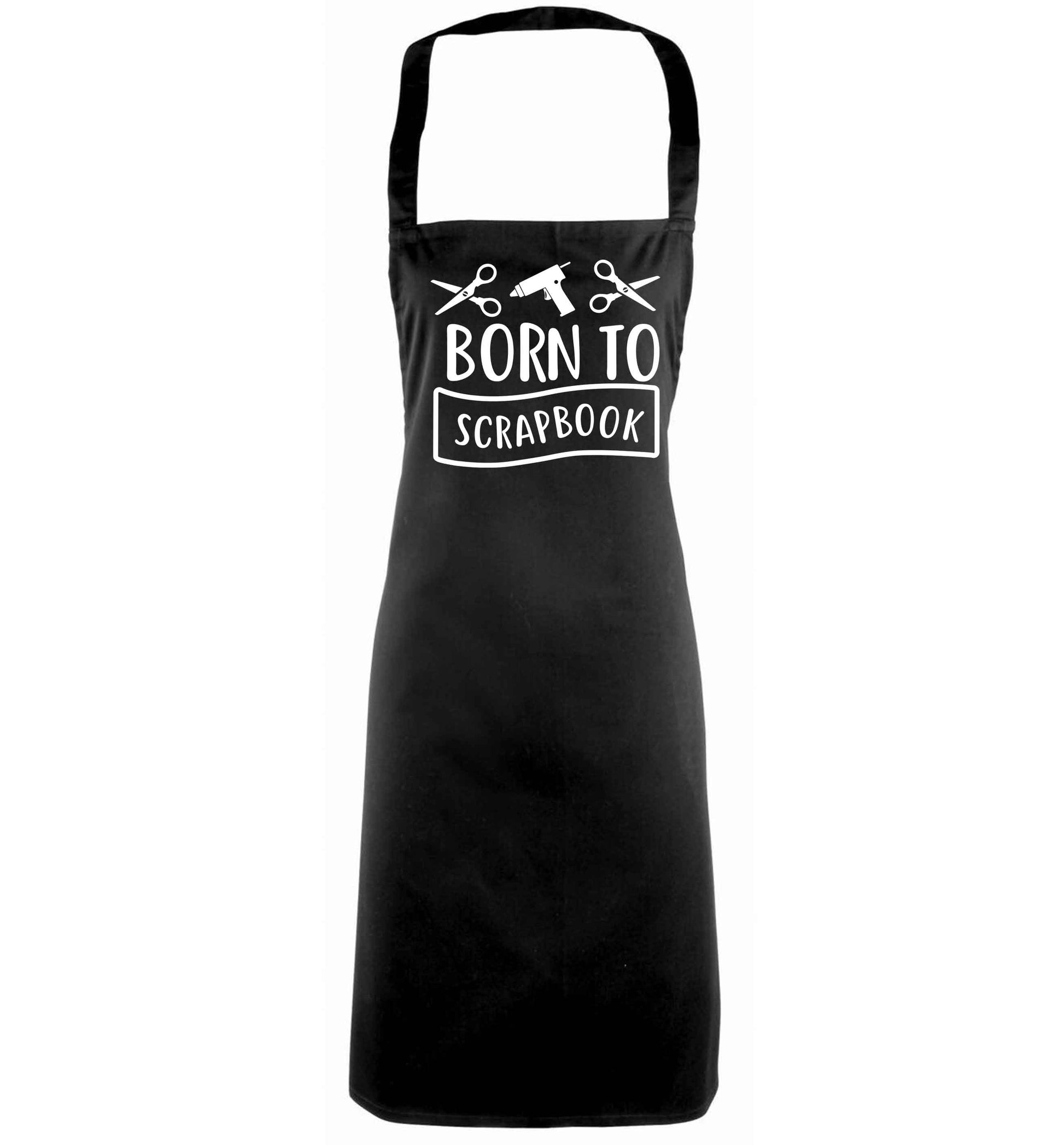 Born to scrapbook black apron