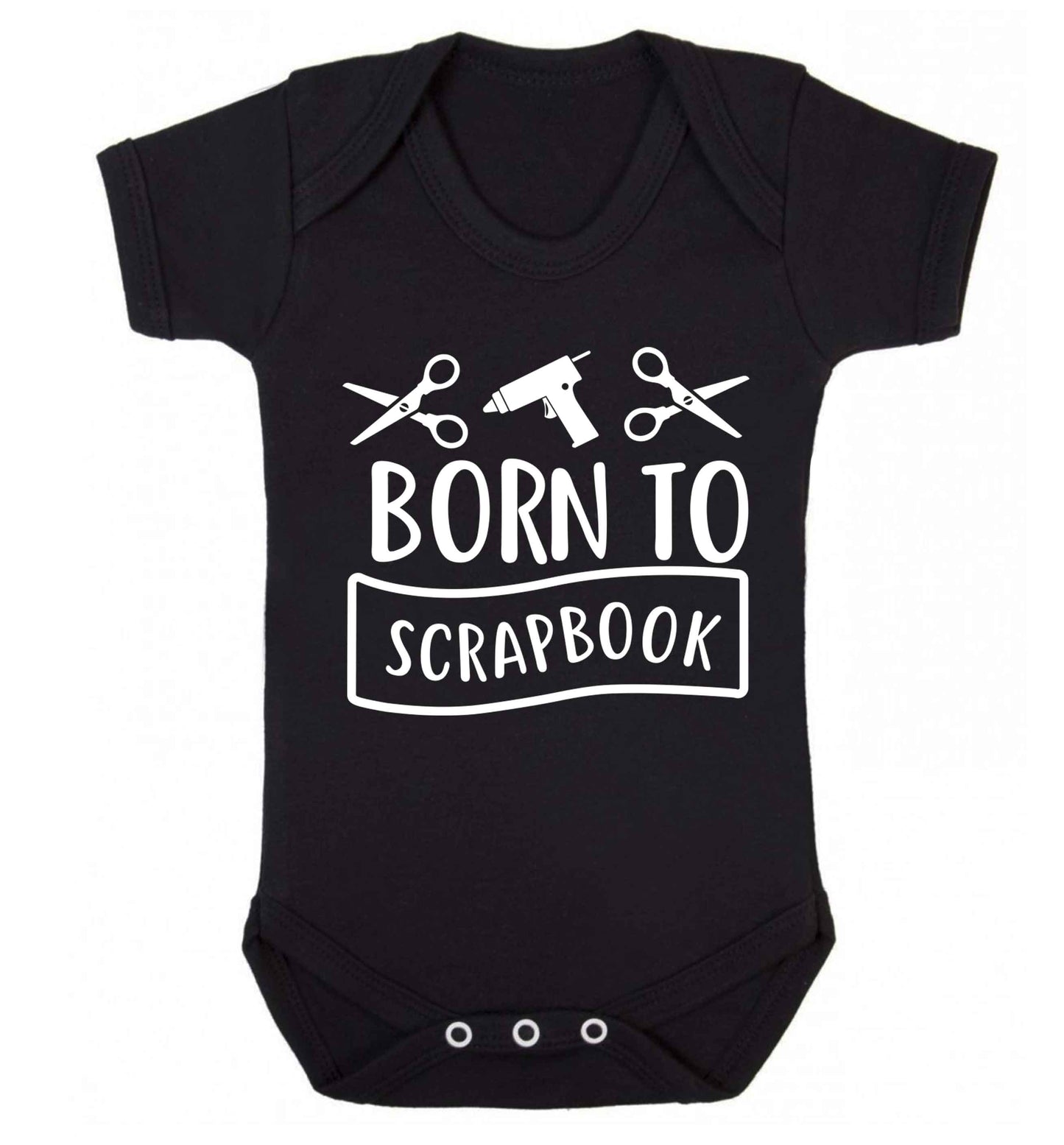 Born to scrapbook Baby Vest black 18-24 months