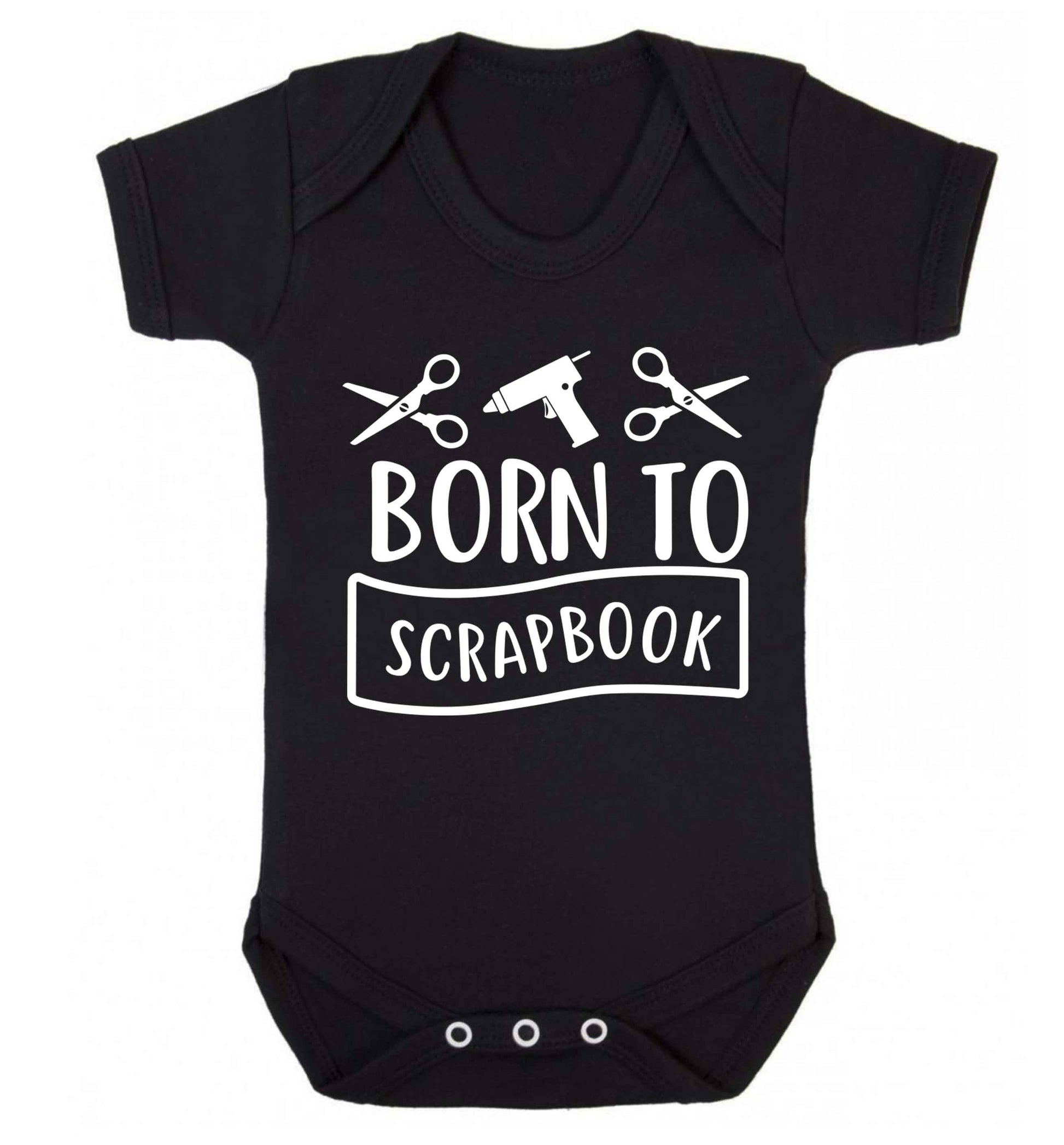 Born to scrapbook Baby Vest black 18-24 months