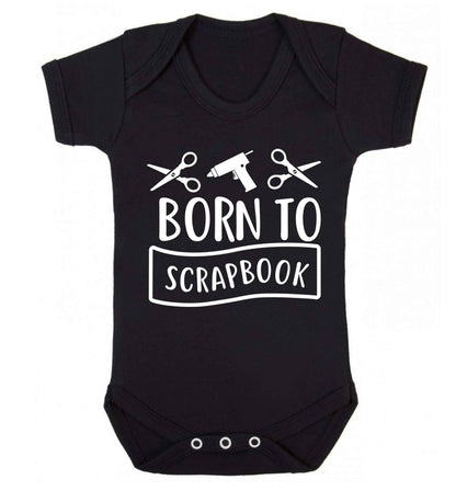 Born to scrapbook Baby Vest black 18-24 months