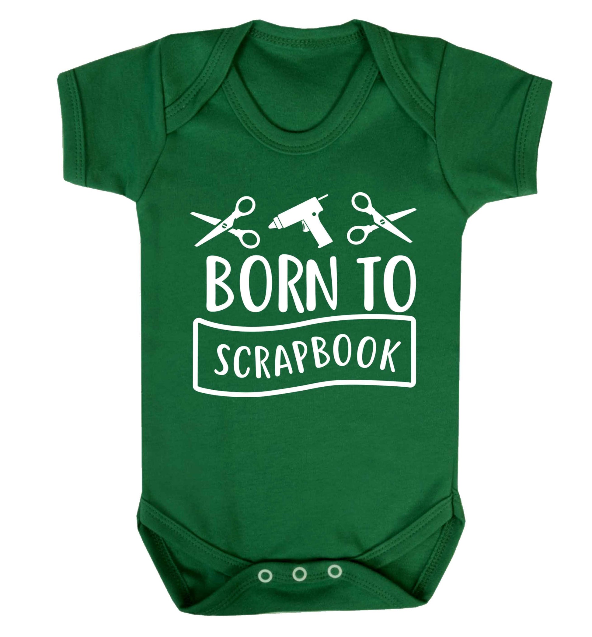 Born to scrapbook Baby Vest green 18-24 months