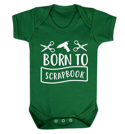 Born to scrapbook Baby Vest green 18-24 months