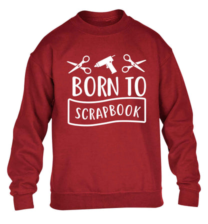 Born to scrapbook children's grey sweater 12-13 Years