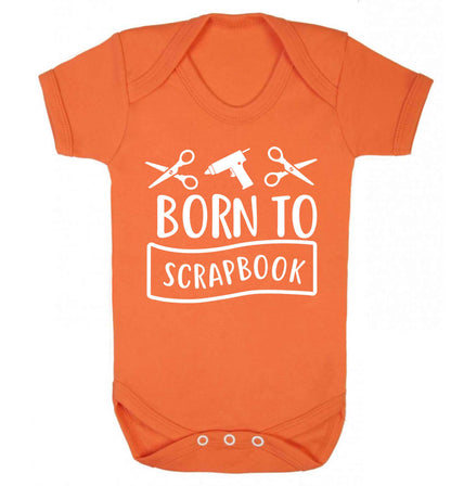 Born to scrapbook Baby Vest orange 18-24 months