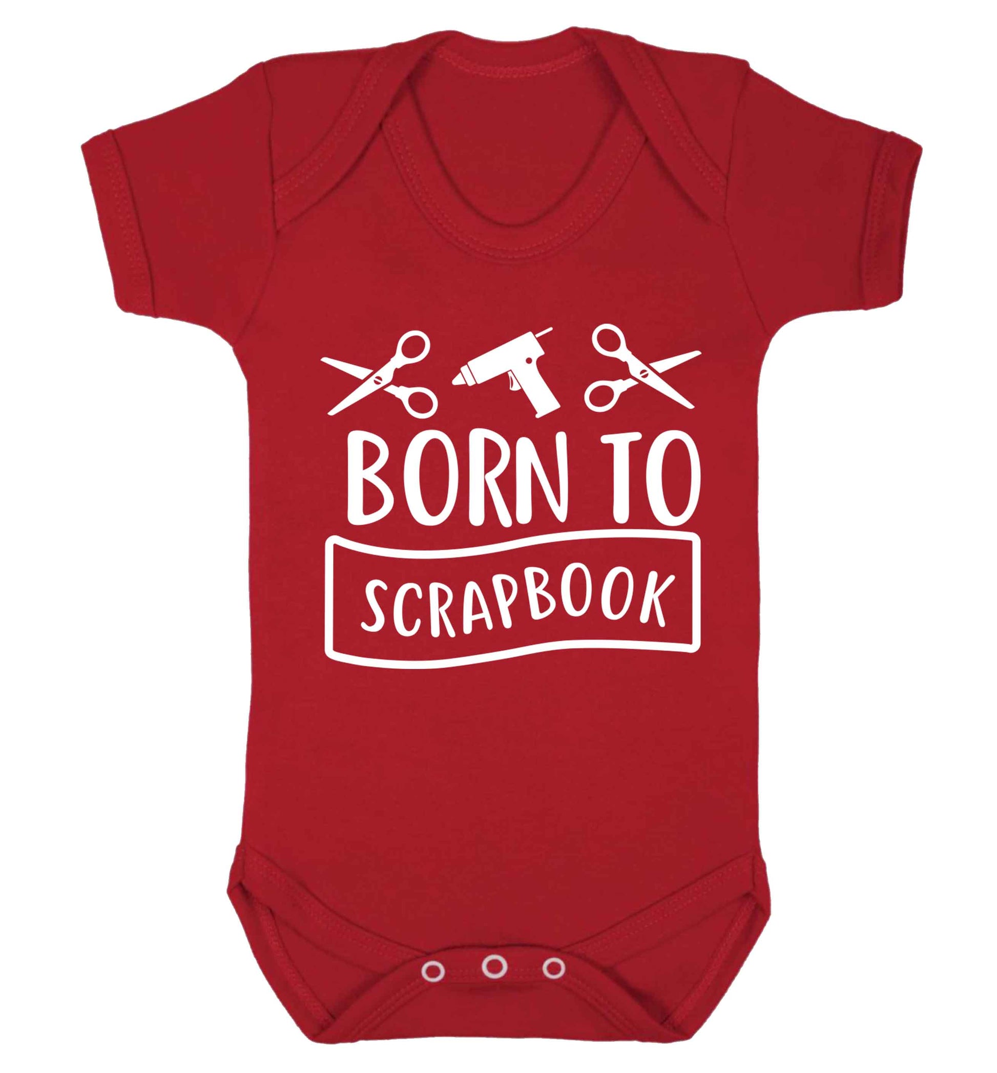 Born to scrapbook Baby Vest red 18-24 months