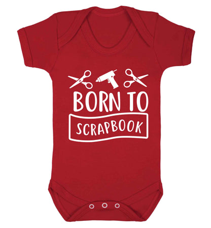 Born to scrapbook Baby Vest red 18-24 months