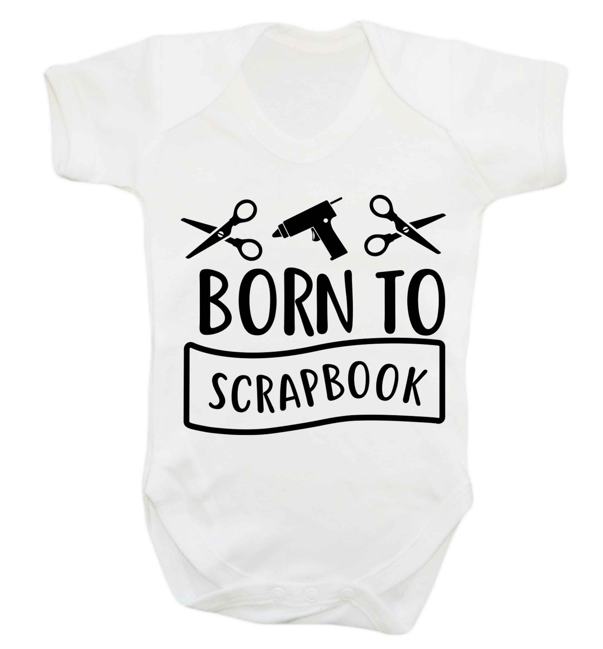 Born to scrapbook Baby Vest white 18-24 months